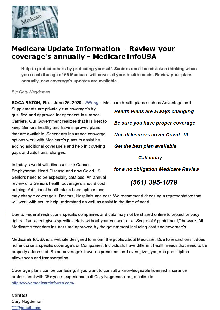 Review Your Coverage Annually1 6 26 20